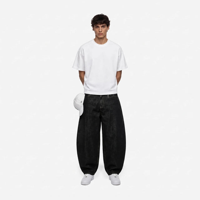 Noir Utility Baggy Jeans