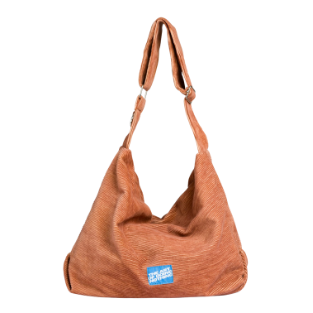 Corduroy Cross-Body Bag - Brown