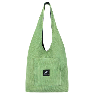 Matcha Green Corduroy Hobo Bag