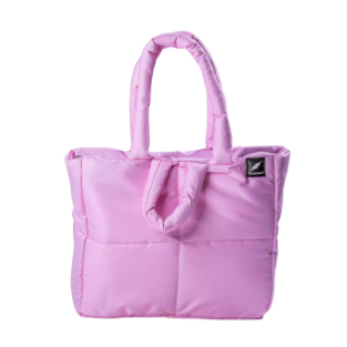 Pink Quilted puffer Tote Bag