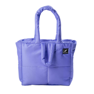 Purple Quilted puffer Tote Bag