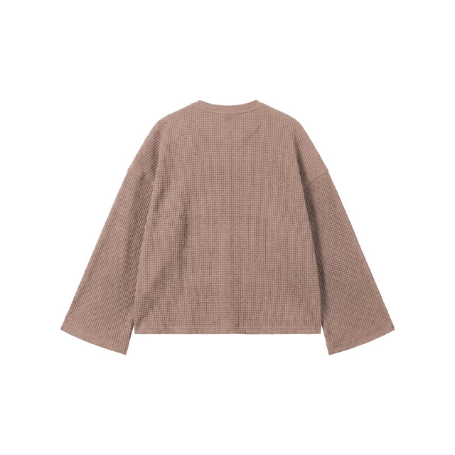 Beige Waffle Henley