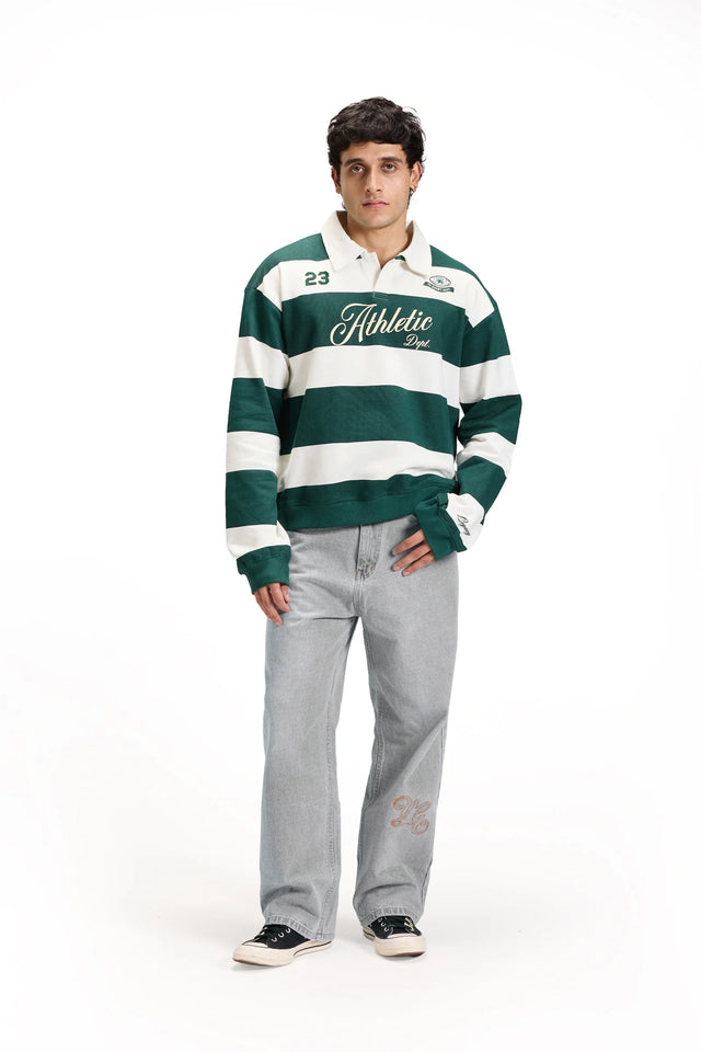 VARSITY STRIPED SWEATSHIRT