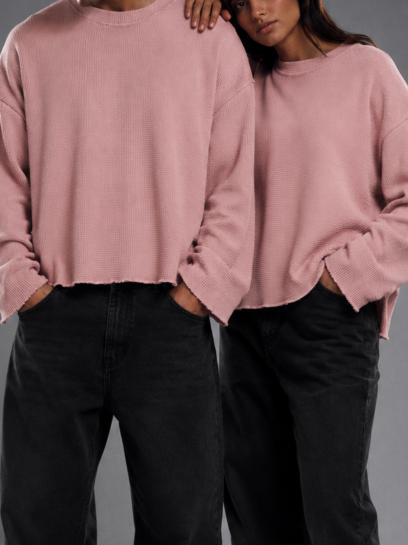 DUSTY ROSE ESSENTIAL WAFFLE