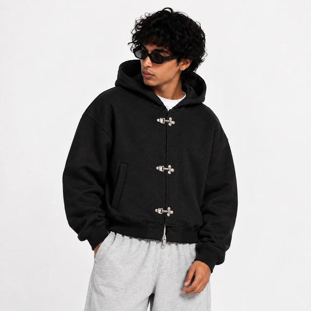 Frost Clasp Hoodie Black
