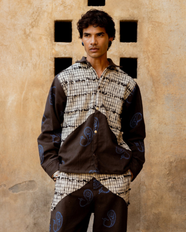 DENIM FUSION HANDWOVEN - JACKET
