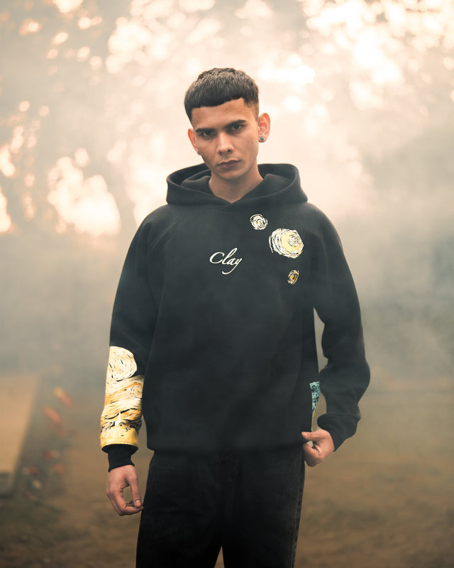 MIDNIGHT CANVAS OVERSIZED HOODIE