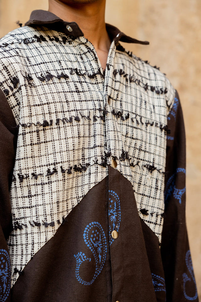 DENIM FUSION HANDWOVEN - JACKET