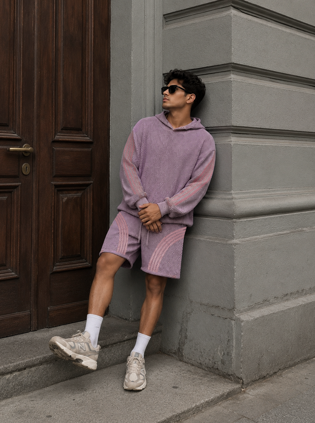 Pink Mesh Shorts