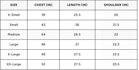 Size Guide