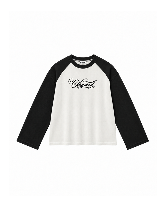 Raglan Waffle Sleeves Black