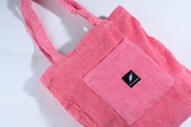 Corduroy Tote Bag Pink