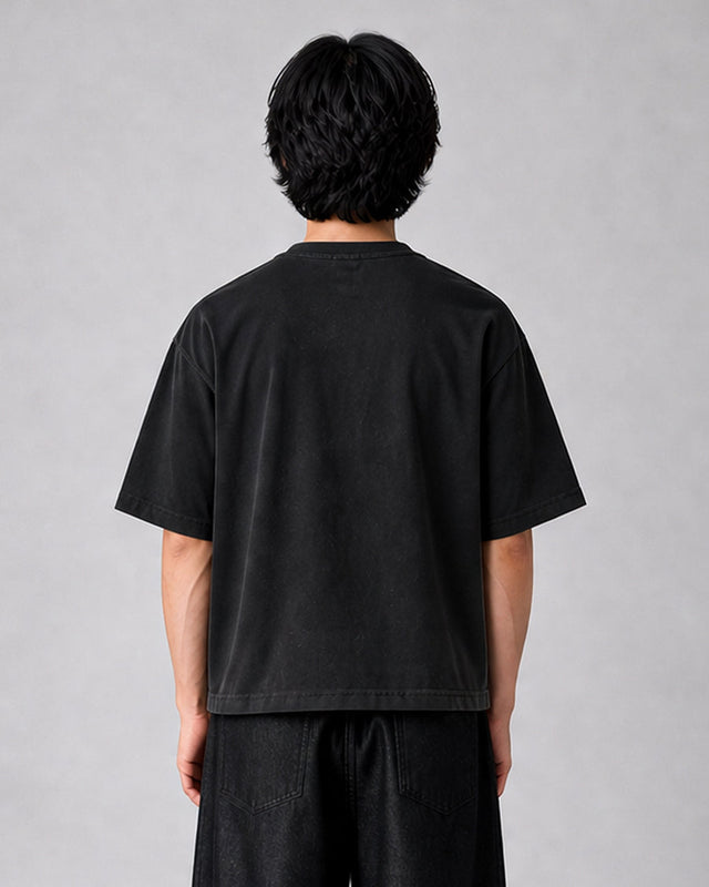 WASHED BLACK SIGNATURE TEE