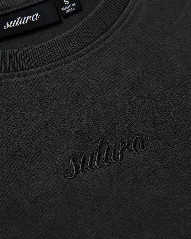 WASHED BLACK SIGNATURE TEE