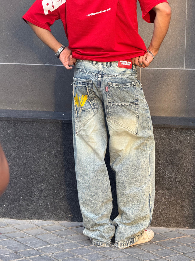 COR3 RUST BLUE JEANS