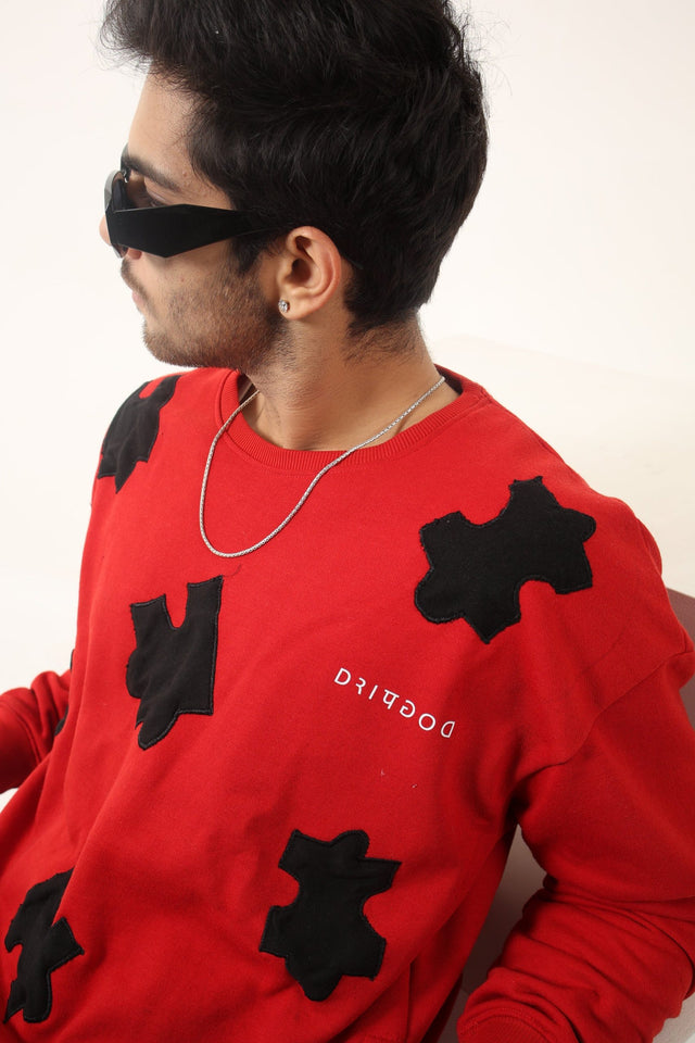 MULTIVERSE PATCHED RED - SWEATSHIRT