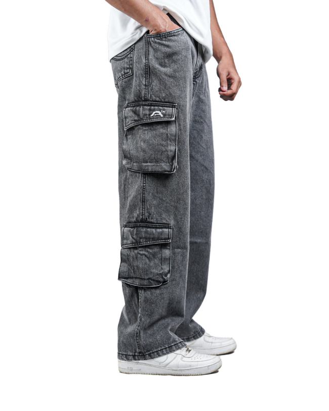 DENIM CARGO - GREY