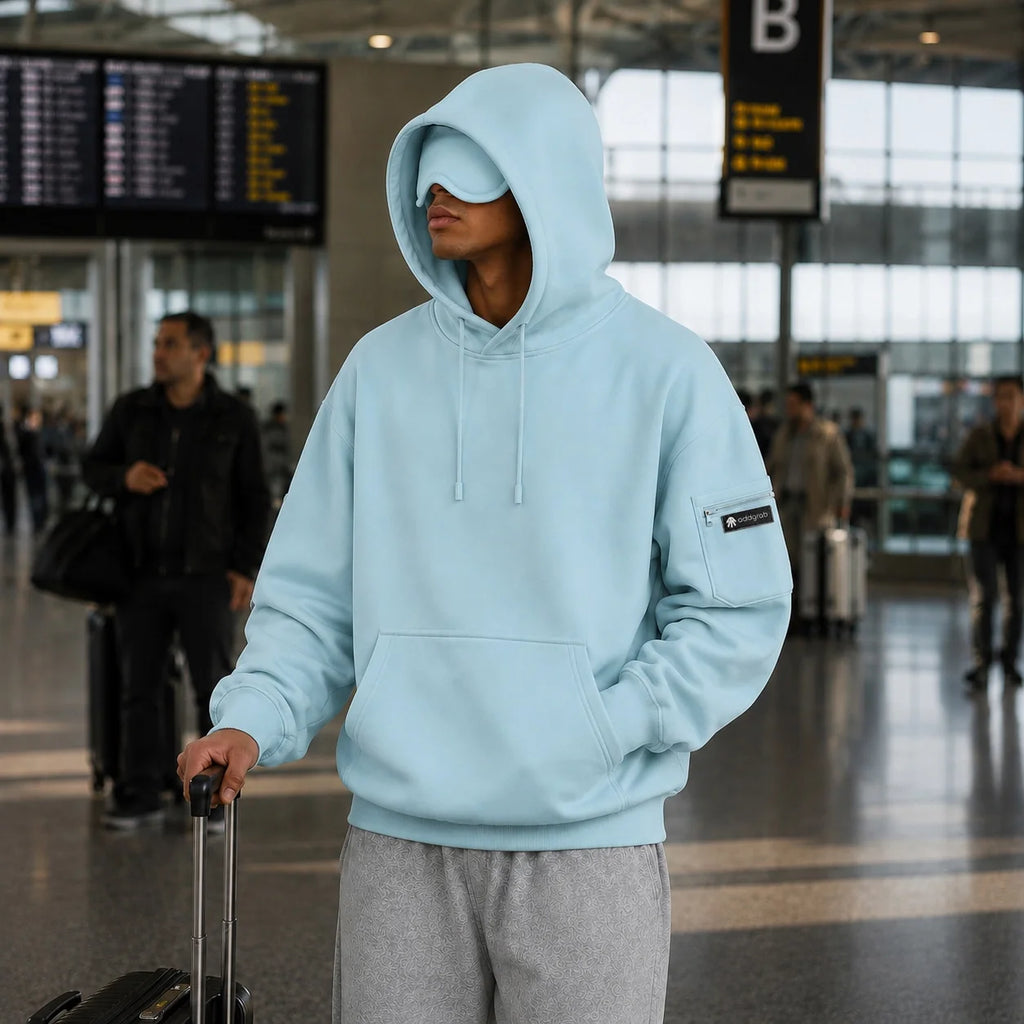 Cream Eye Mask Hoodie