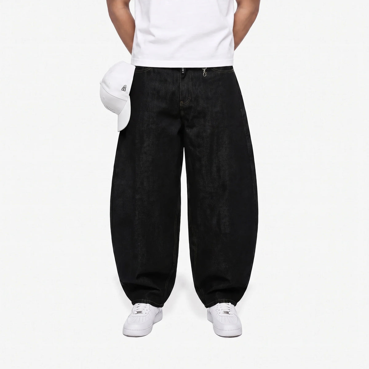Noir Utility Baggy Jeans