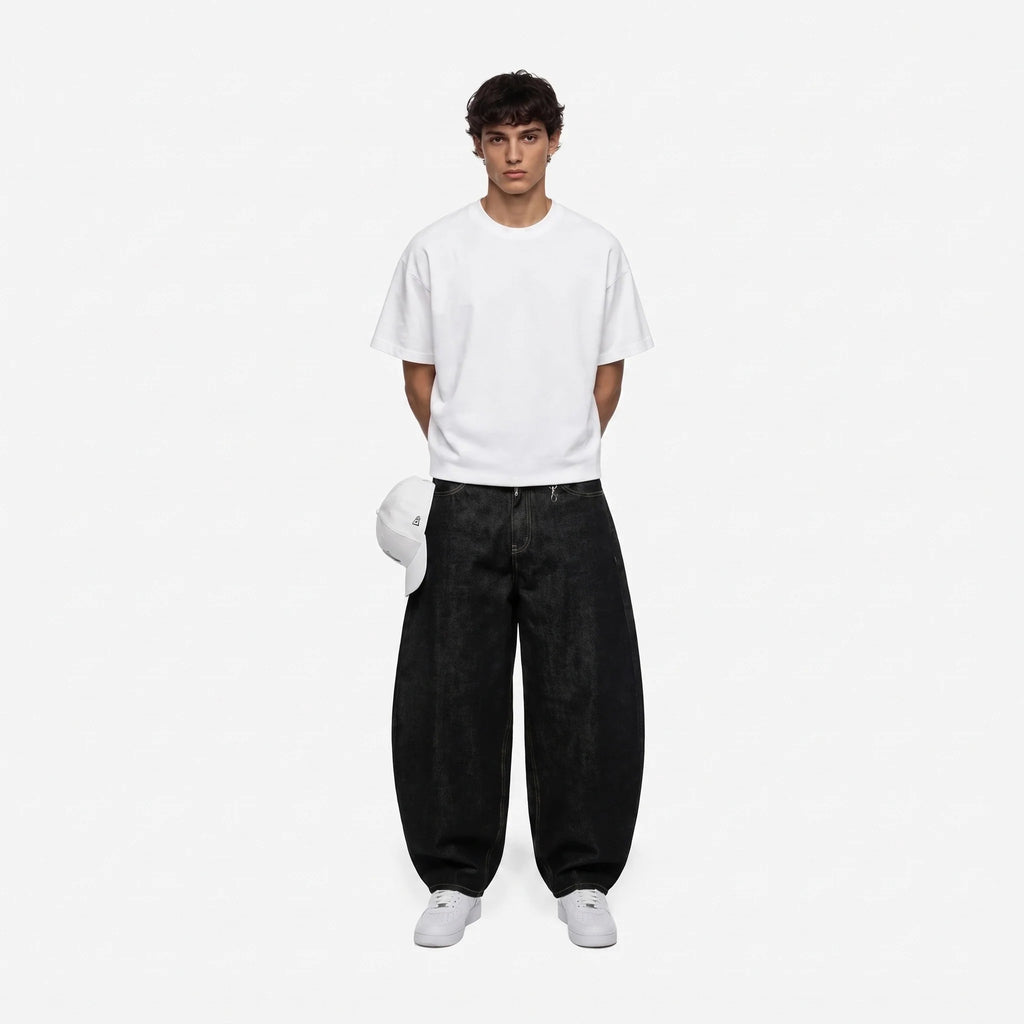 Noir Utility Baggy Jeans