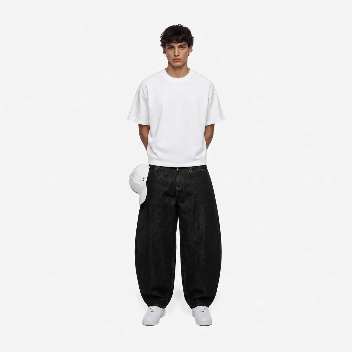 Noir Utility Baggy Jeans