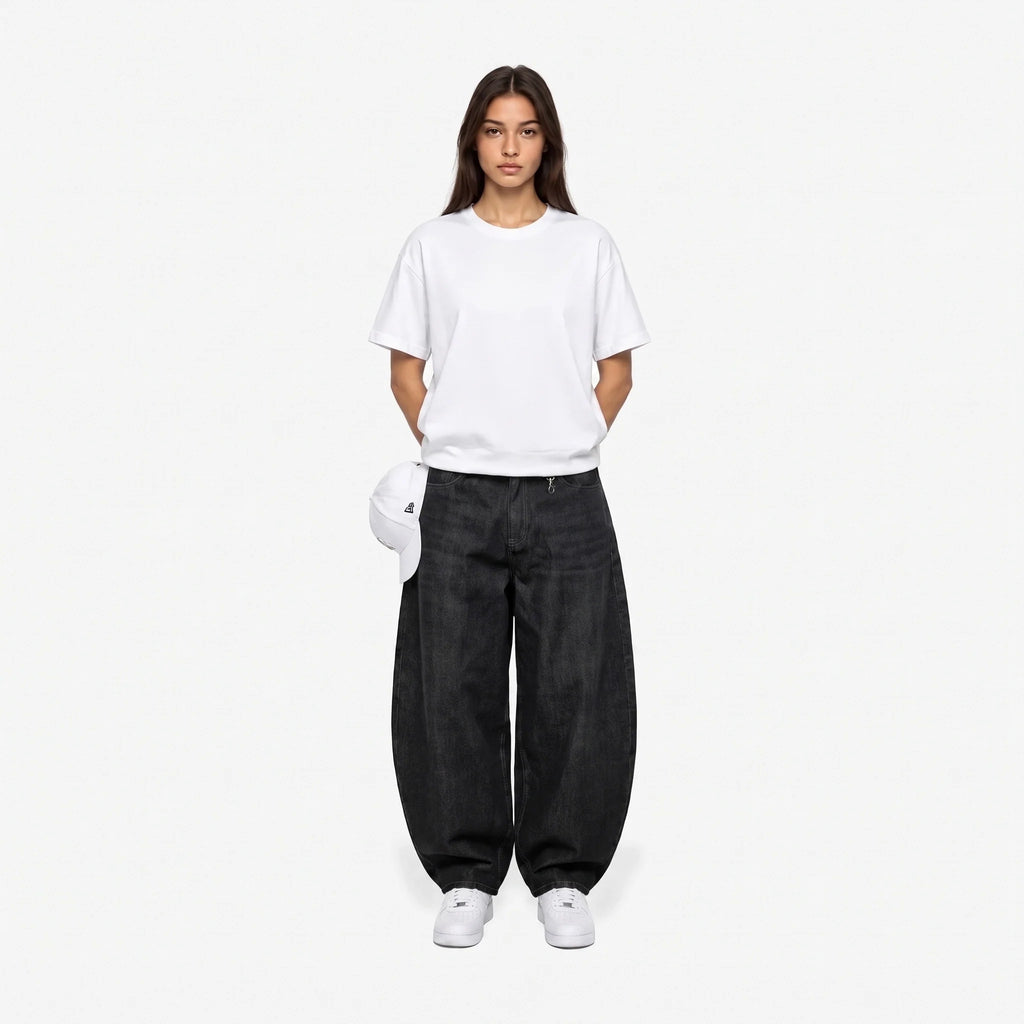 Noir Utility Baggy Jeans