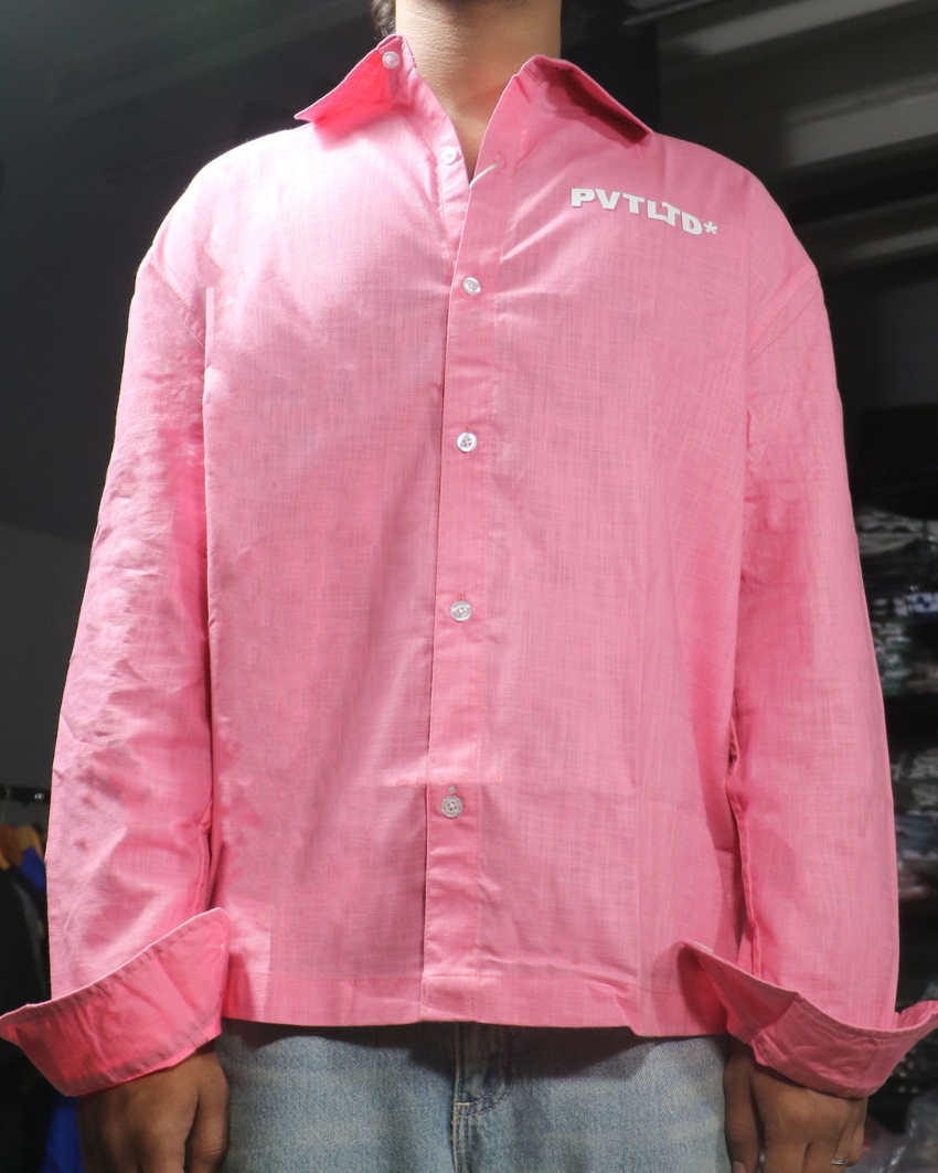 Pink Linen Cotton Shirt