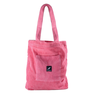 Corduroy Tote Bag Pink