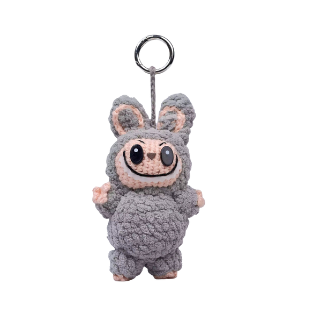 Crochet Labubu Doll - Sesame Bean