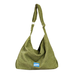 Corduroy Cross-Body Bag - Military Green