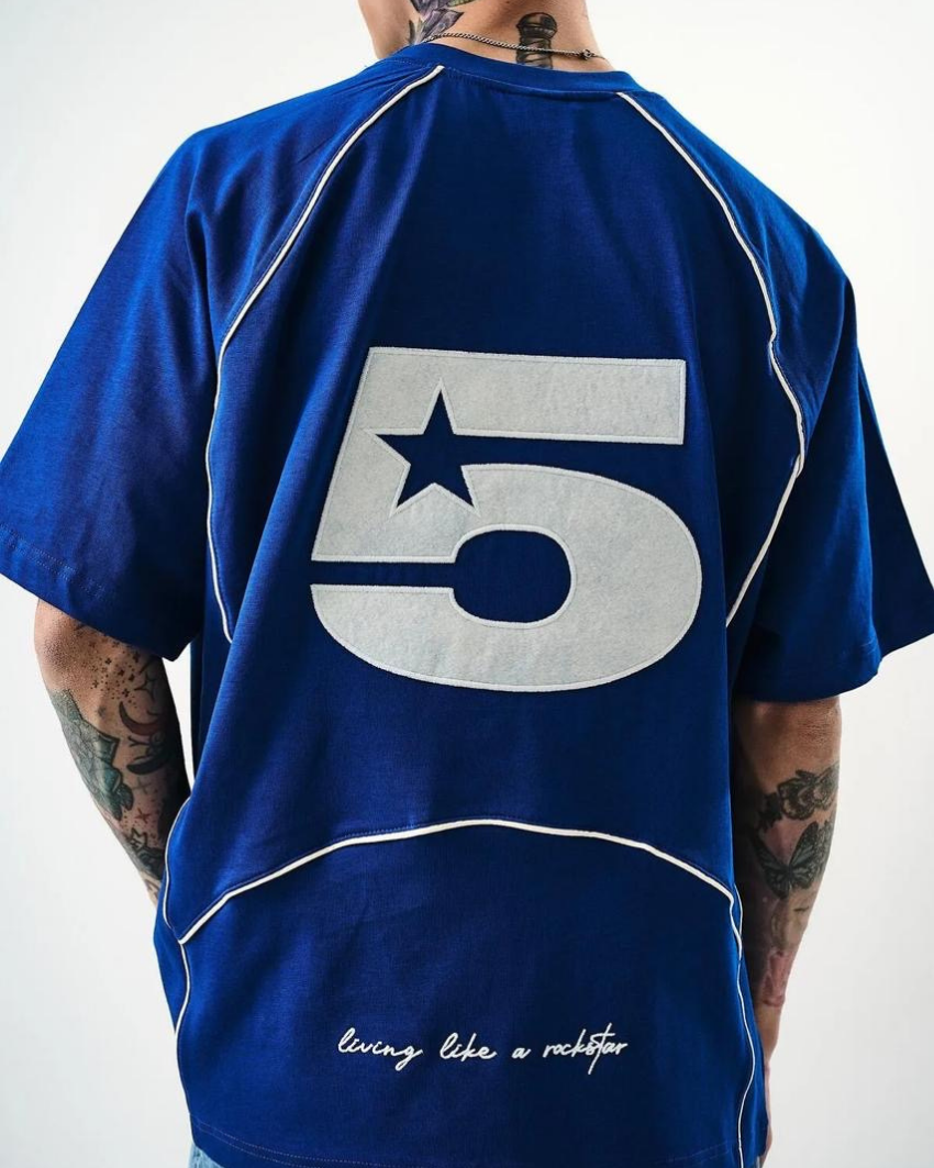 Jersey Number 5 Oversized T Shirt