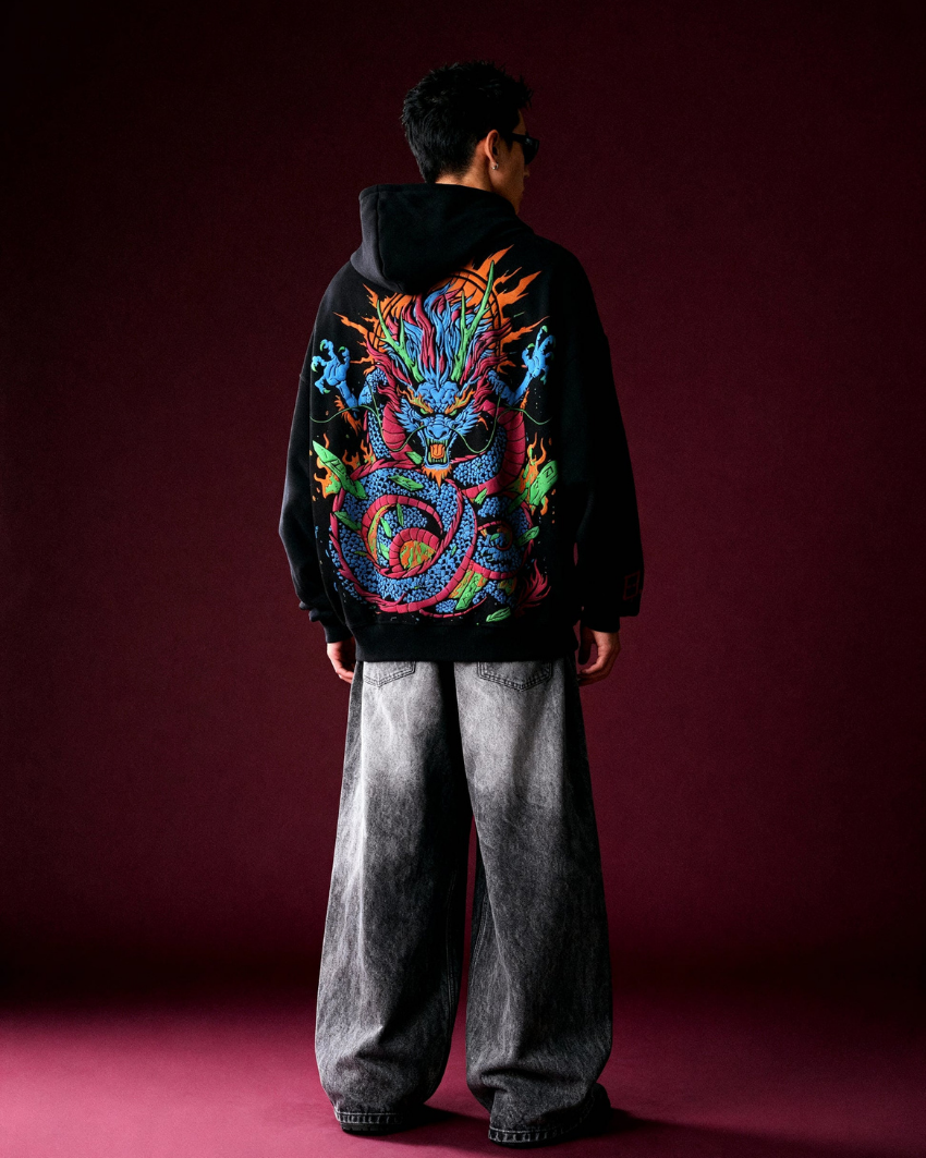 Inferno Dragon Oversized Hoodie