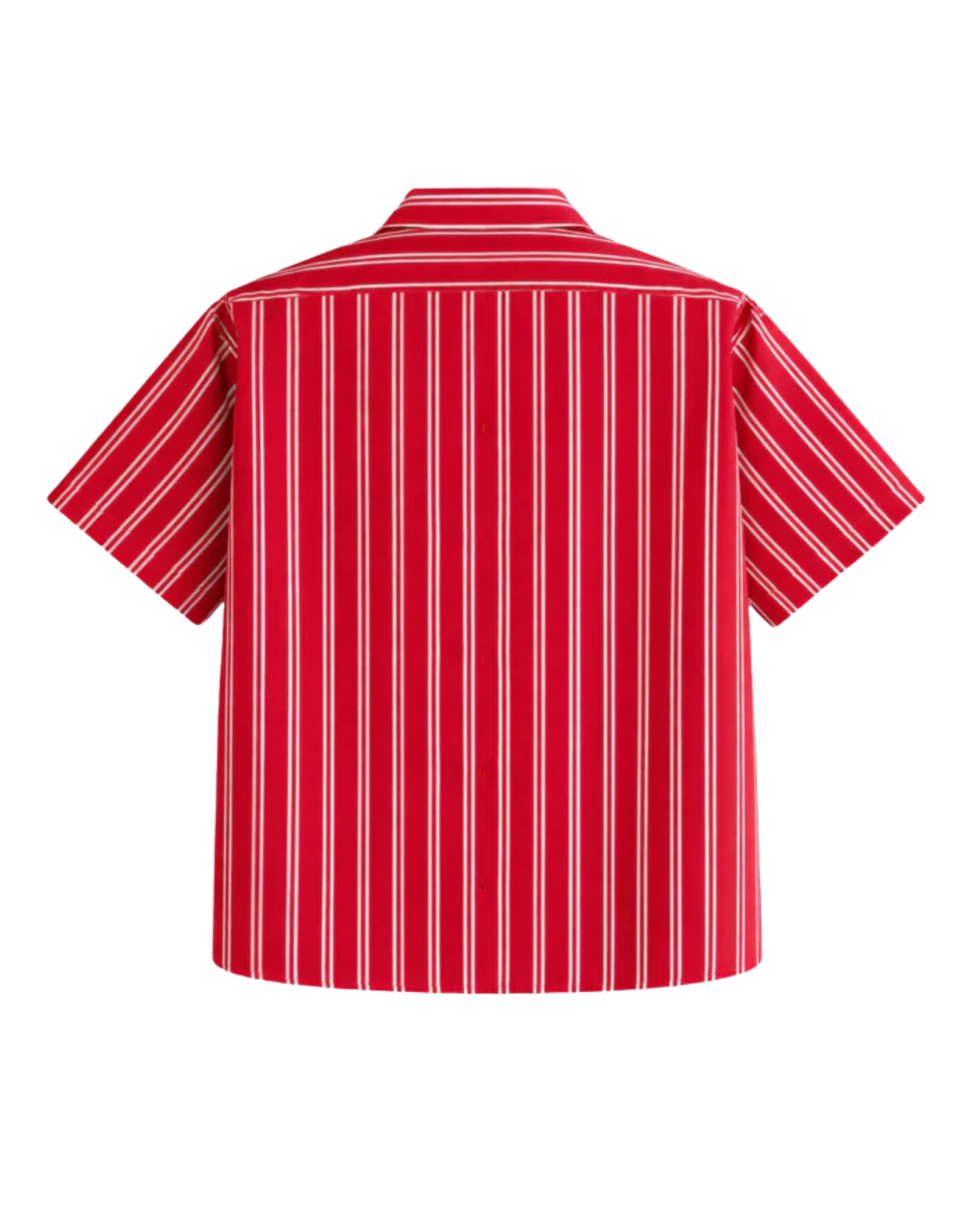 CLASSIC RED STRIPPED BOXY SHIRT
