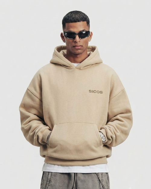 BEIGE 360 GSM HOODIE - COLD 001