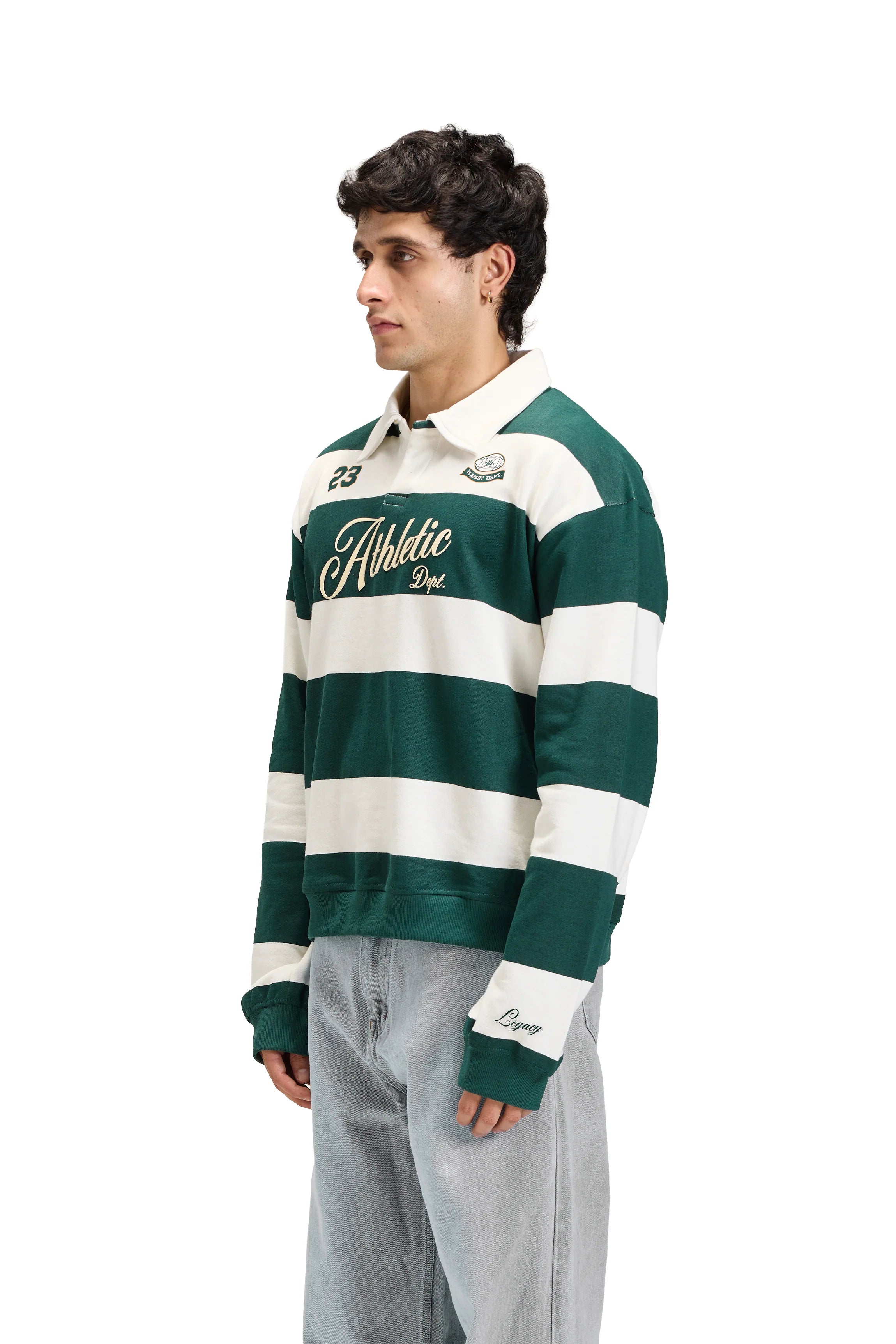 VARSITY STRIPED SWEATSHIRT