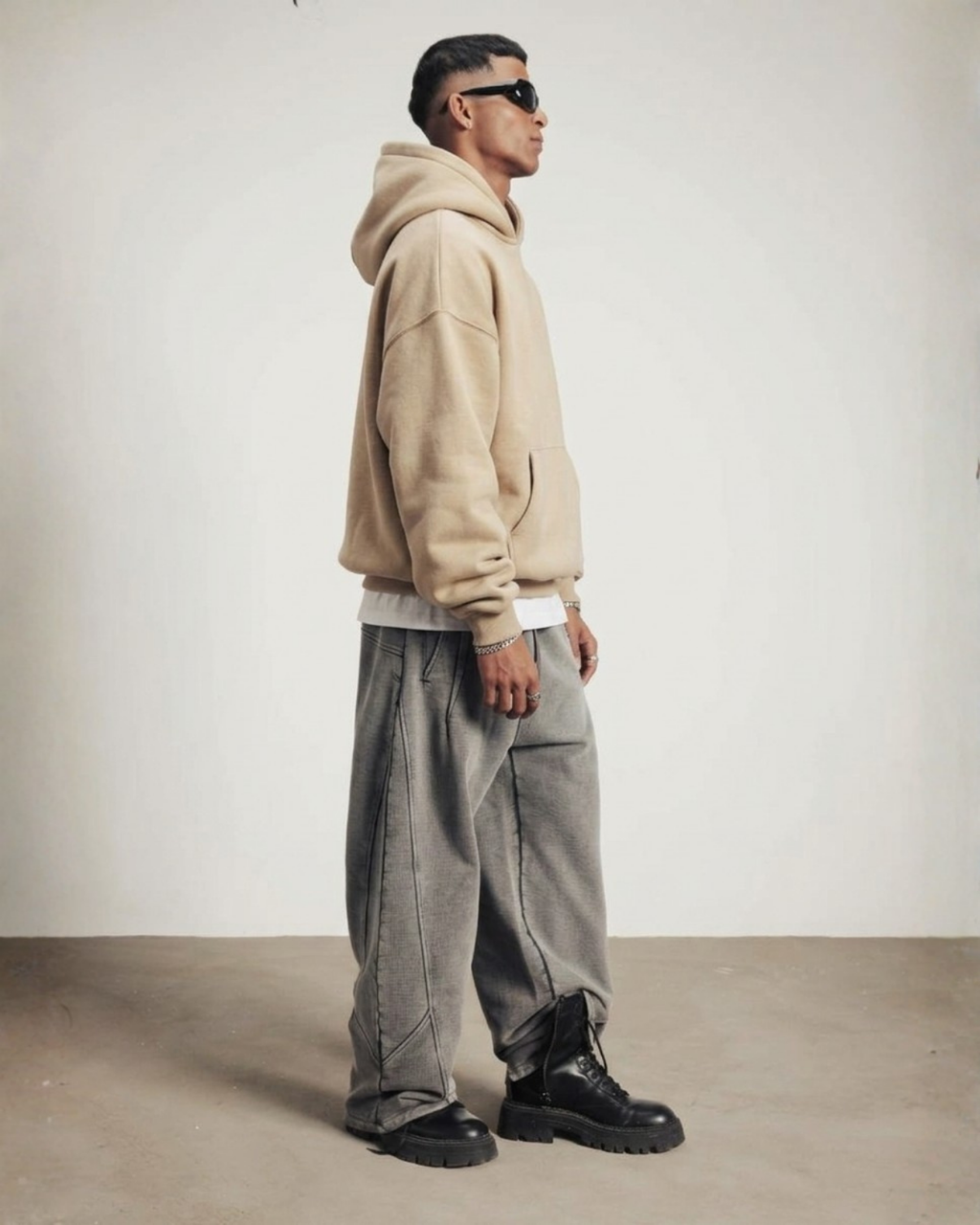 BEIGE 360 GSM HOODIE - COLD 001