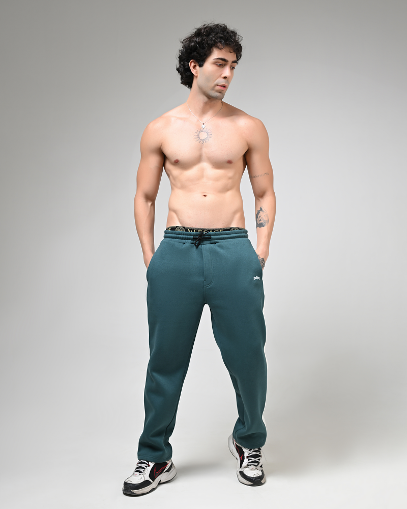 Green Warm Fleece Pants