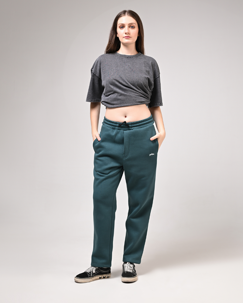 Green Warm Fleece Pants