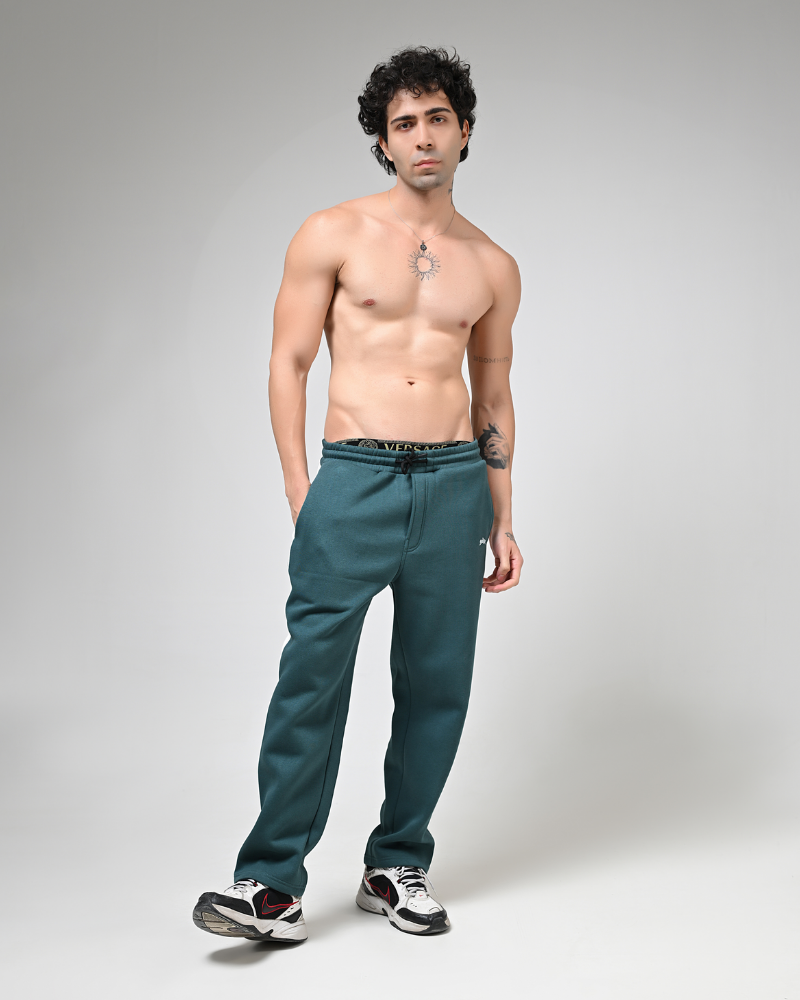 Green Warm Fleece Pants