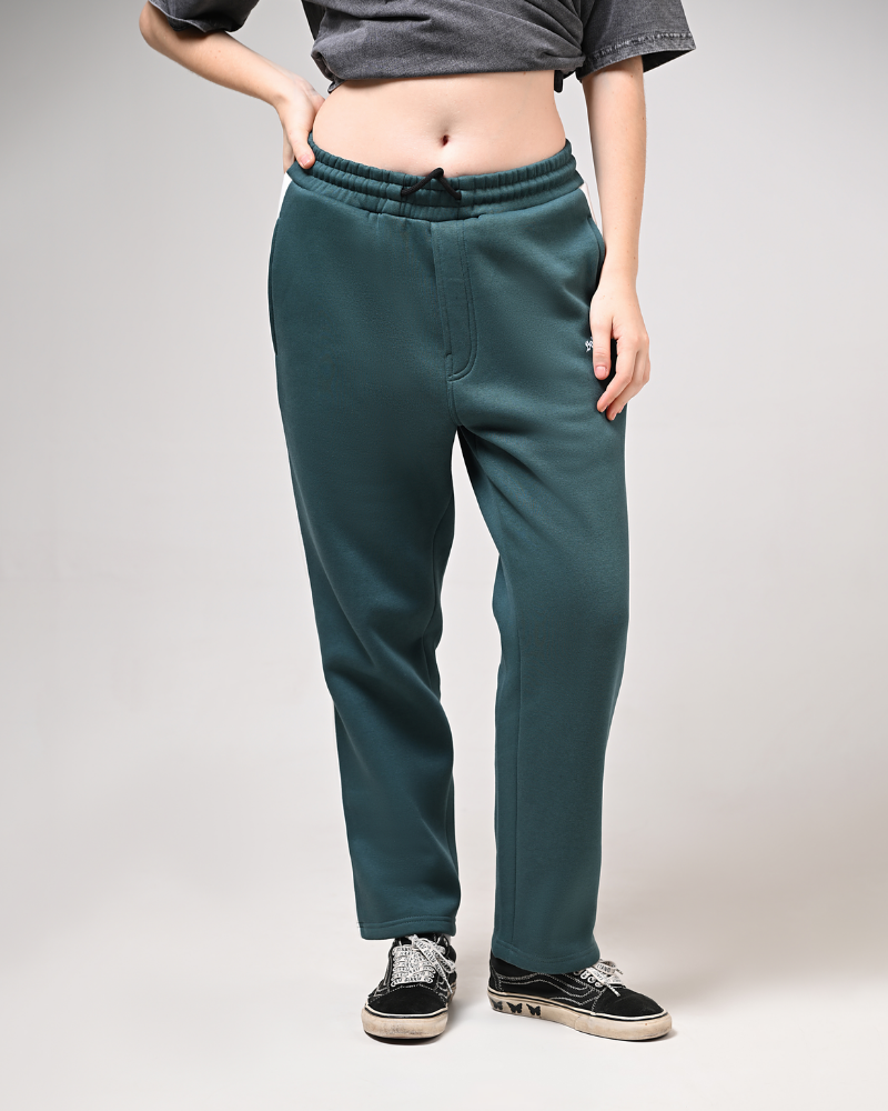 Green Warm Fleece Pants