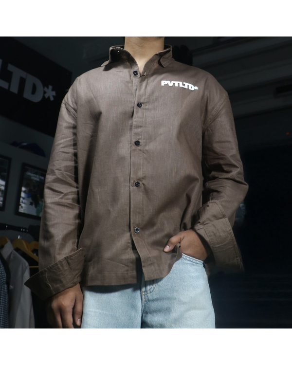 Brown Linen Cotton Shirt