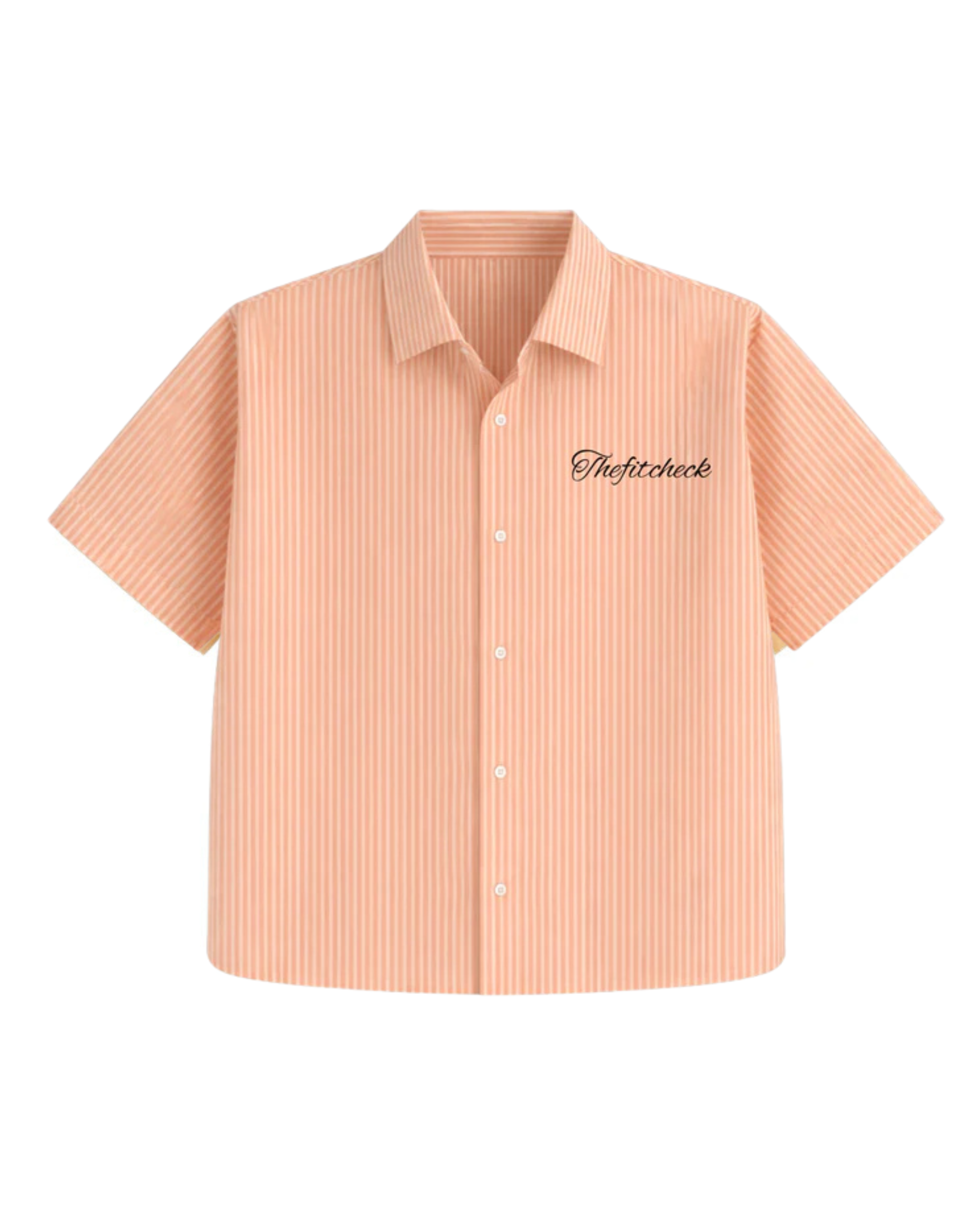 TFC PEACH BOXY STRIPPED SHIRT