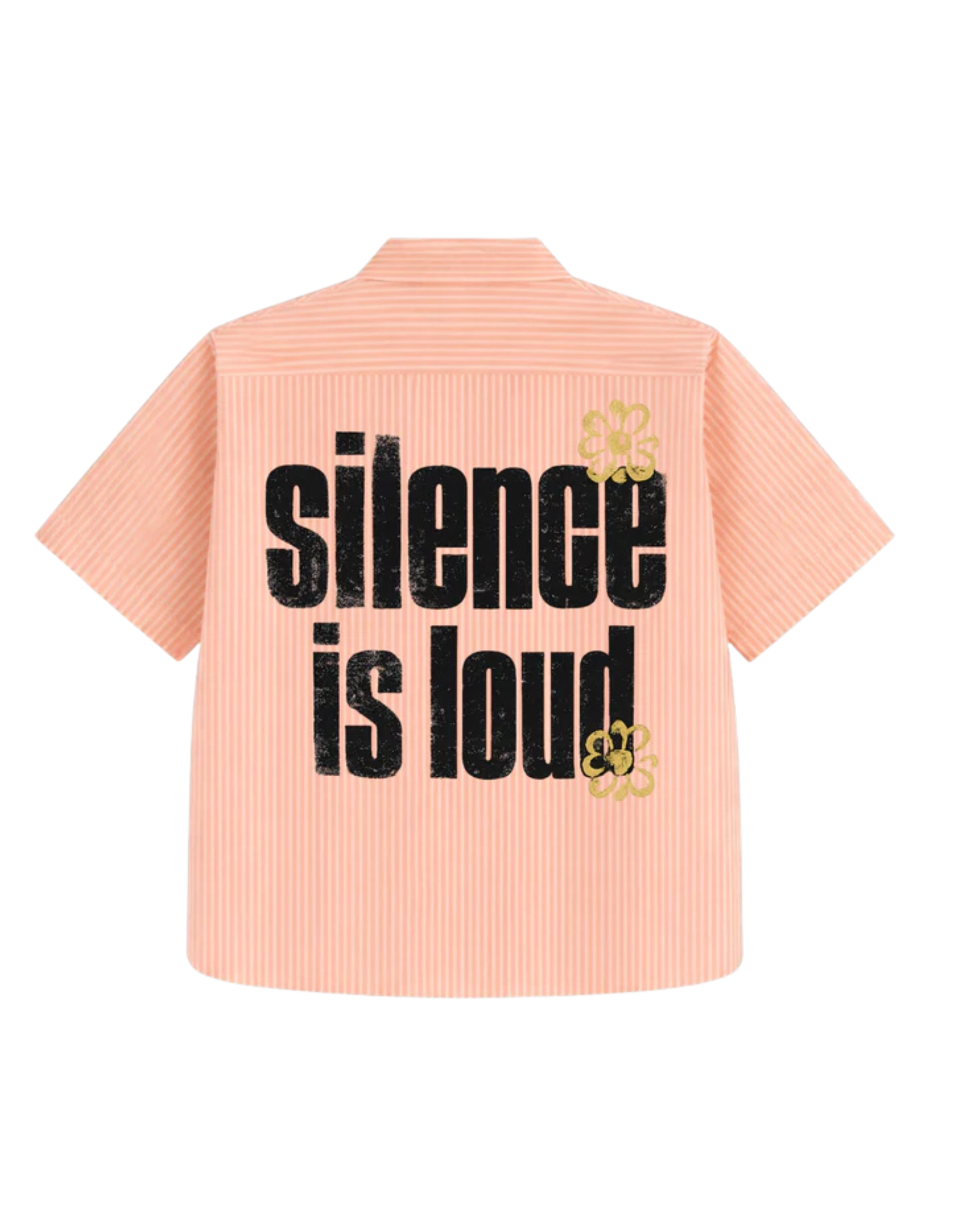 SILENCE IS LOUD BOXY STRIPPED SHIRT