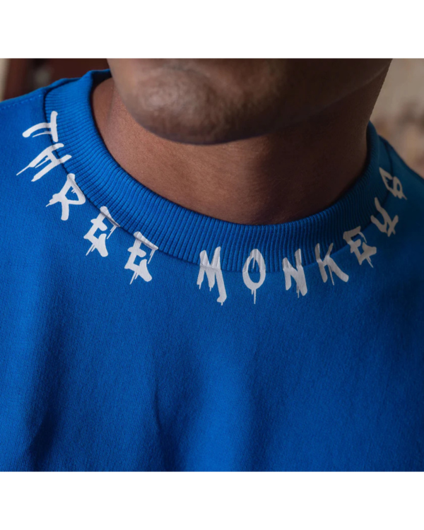 Unisex Monkeys Blue Tee
