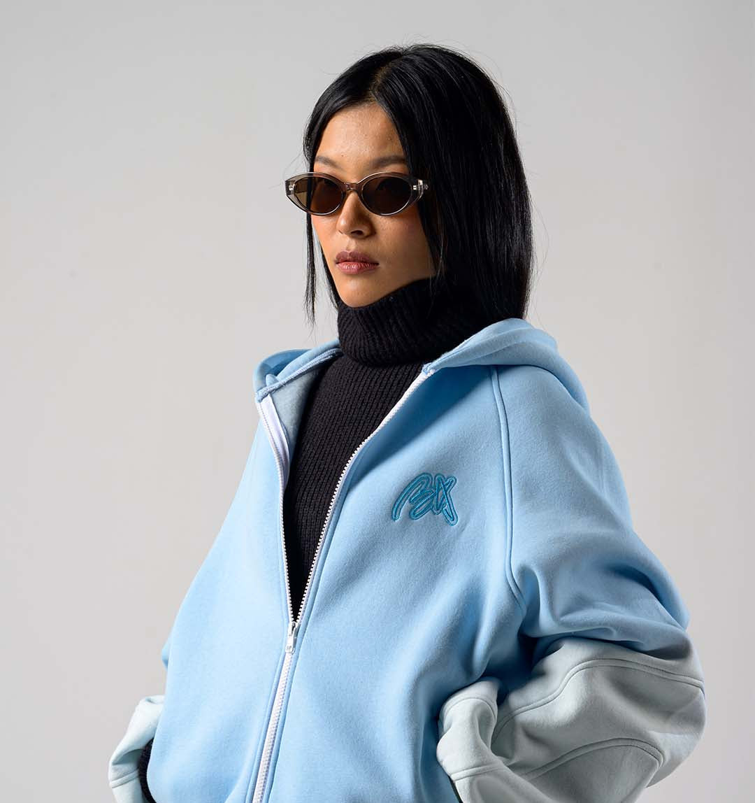 BLUE SOUR WASHED HOODIE