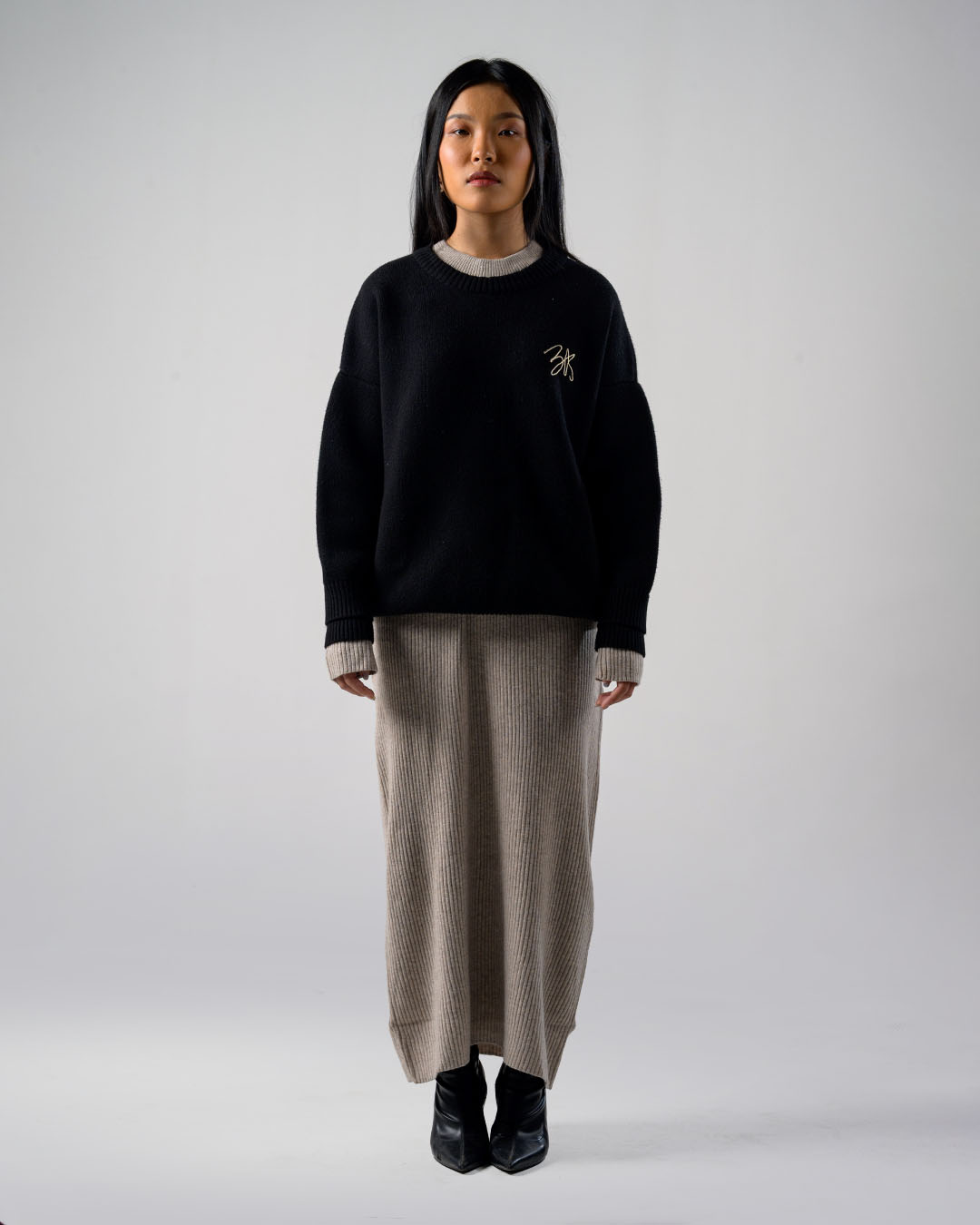 BA MESH CREW SWEATER