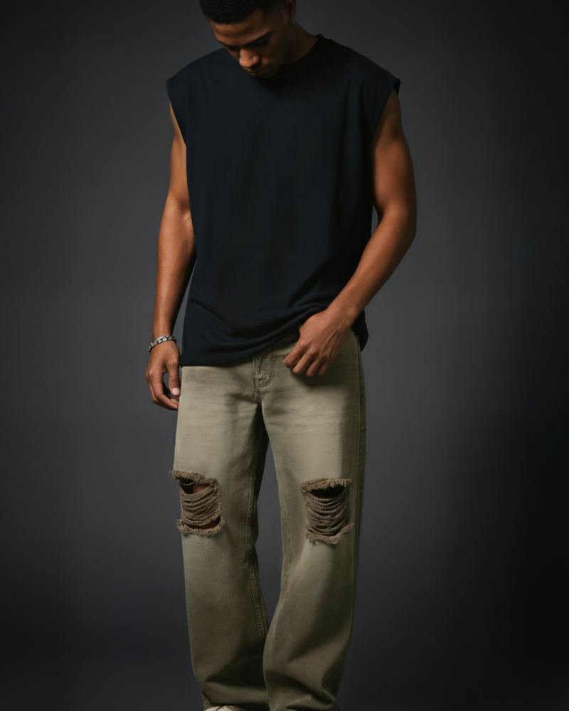 Sand Wash Baggy Denim