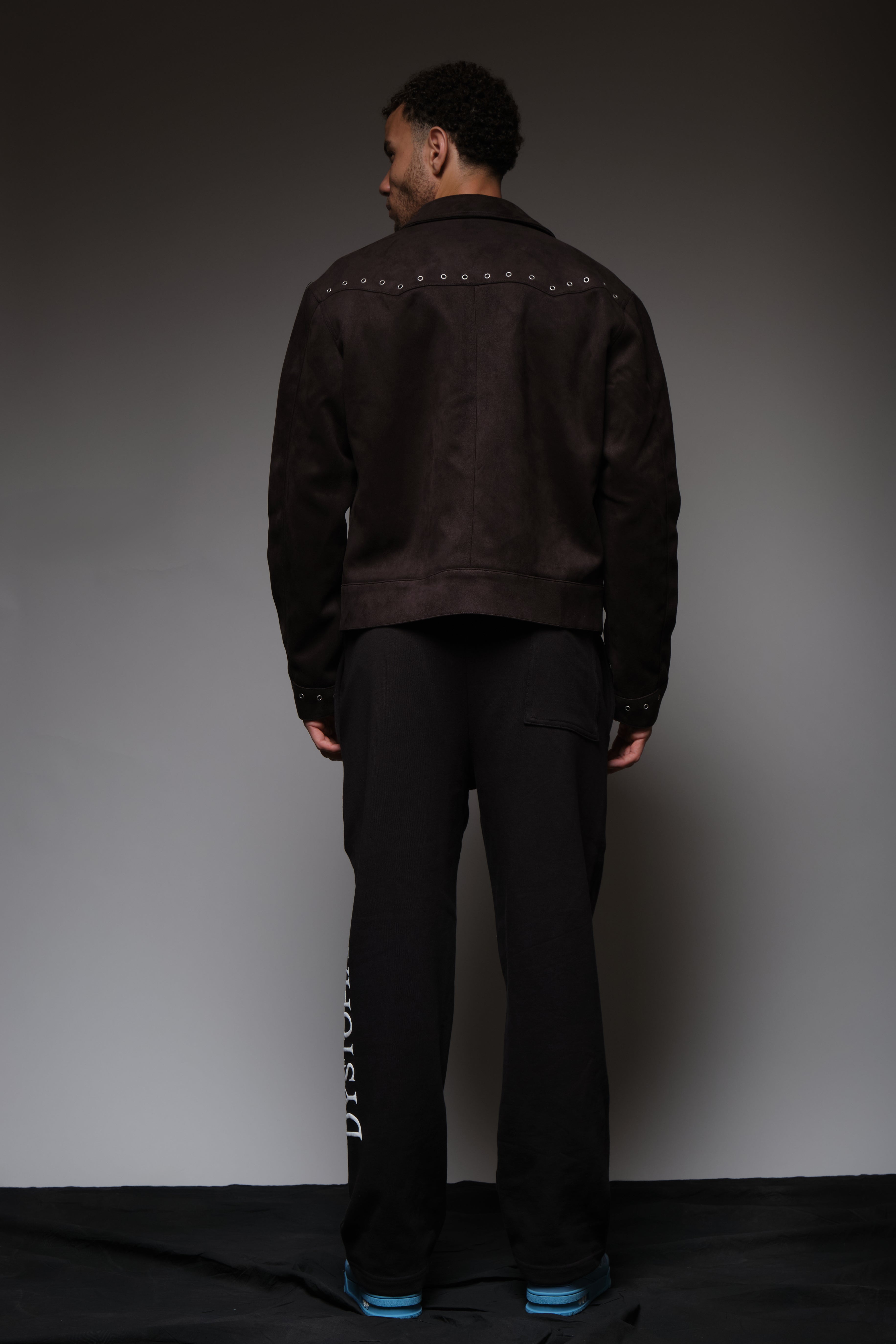 COMPLICATED TRACK PANTS BLACK, DYSTOPIA