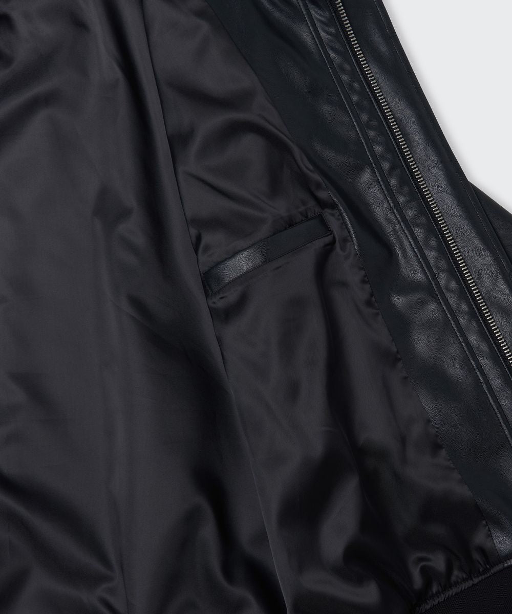 NOIR HOODED LEATHER JACKET (EOSS)
