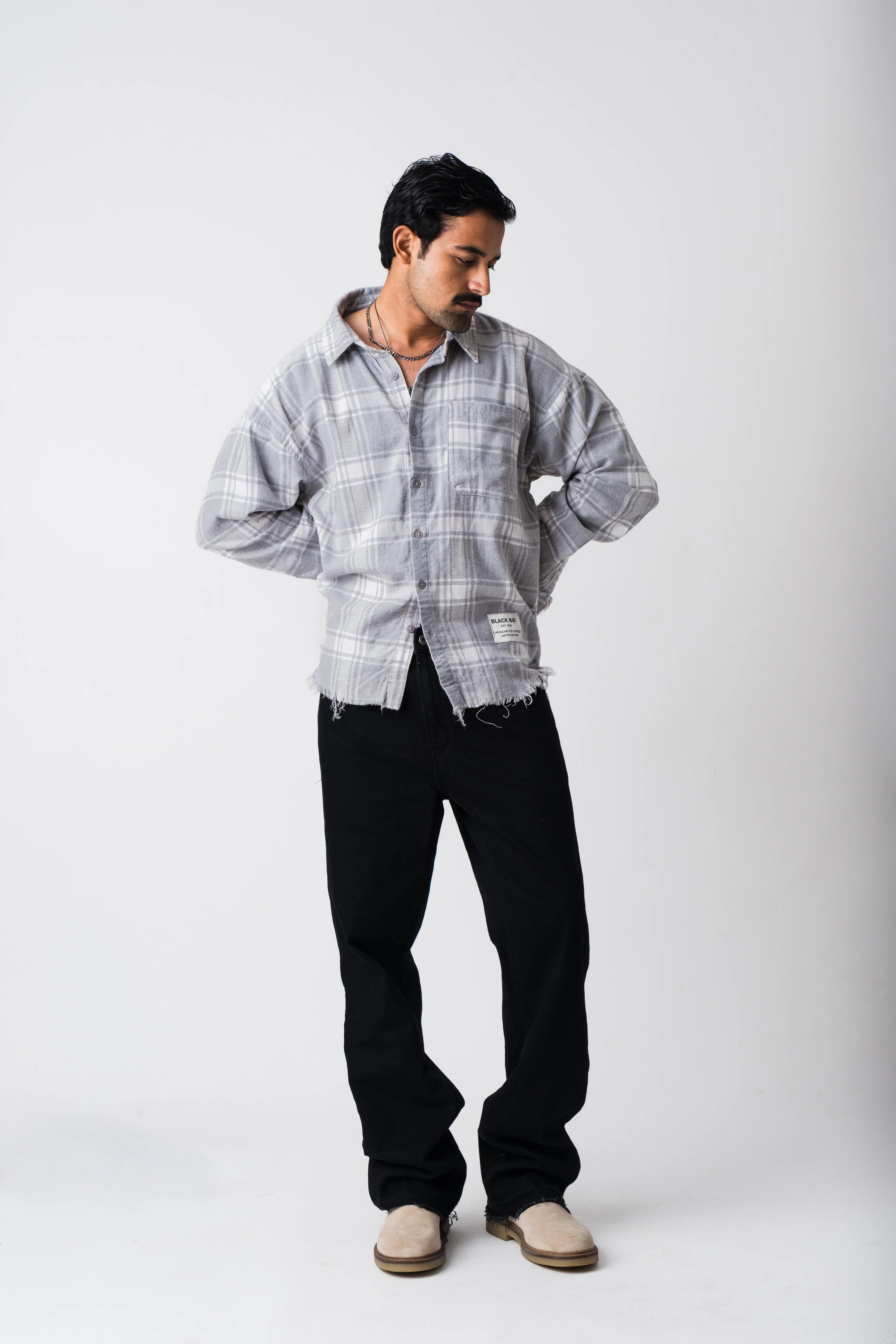 THE RUIN DISTRESSED PLAID SHIRT